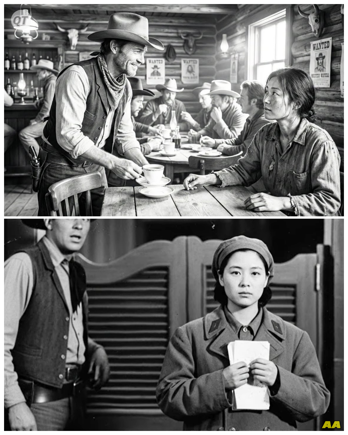 When a Japanese Woman POW Entered a Cowboy Saloon for the First Time-ZZ