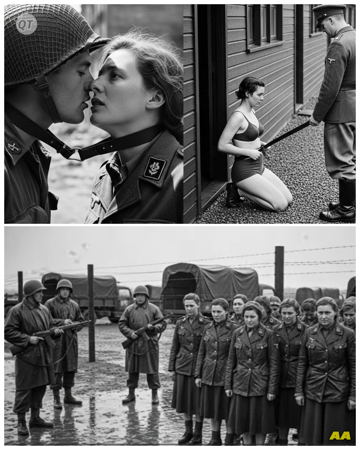 “I Was Forced To Polish His Belt Buckle” — The Intimate Task That Humiliated Female German POWs-ZZ