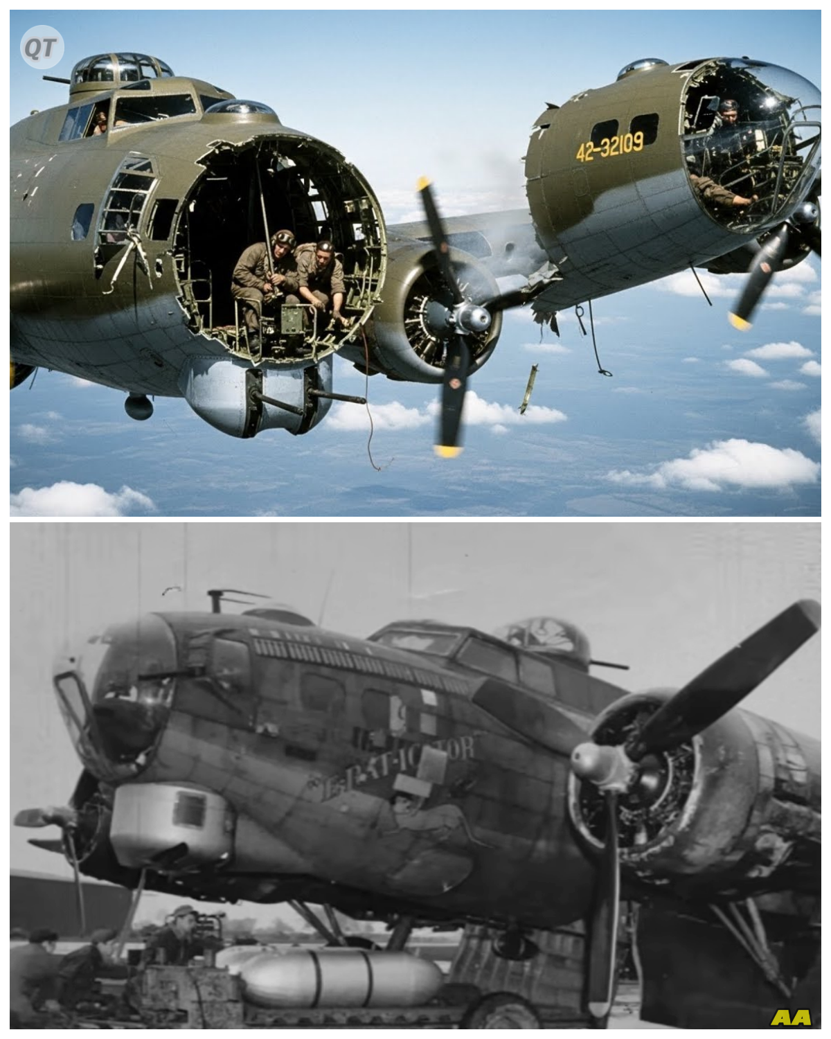 When This B-17 Lost Its Entire Nose — This Crew Flew 10 Minutes Pulling Bare Cables-ZZ