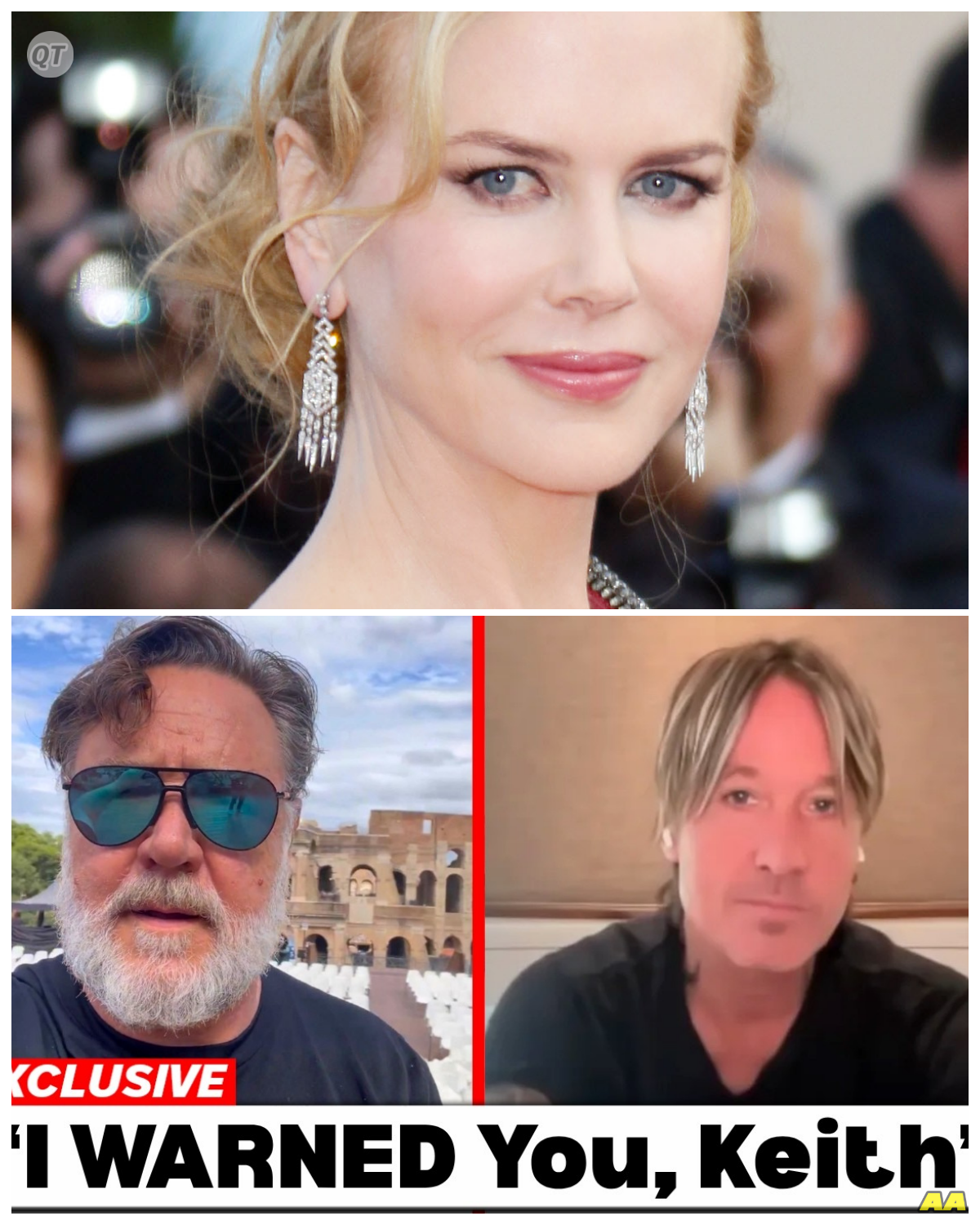 “Celebrity Scandal: Russell Crowe Exposes Nicole Kidman’s Urgent Warning to Keith Urban About His Affair!” -ZZ In a revelation that has rocked the celebrity world, Russell Crowe has disclosed that Nicole Kidman warned Keith Urban about his rumored affair, igniting a firestorm of speculation! What prompted this urgent warning, and how does it reflect the tangled relationships within Hollywood? As we peel back the layers of this scandal, prepare for a deep dive into the complexities of love, friendship, and the price of fame in the glittering yet treacherous world of celebrity gossip! -ZZ