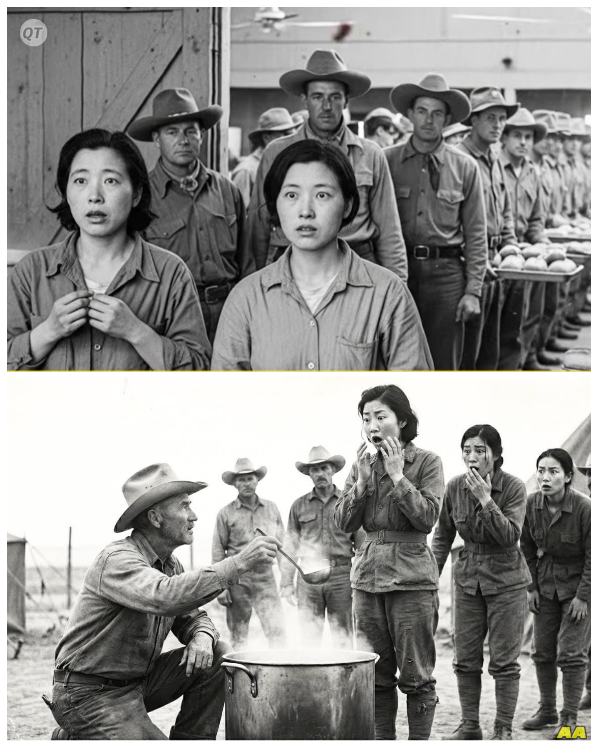 “Cowboys Said ‘They Eat First Tonight'” — What Happened Next Shocked Japanese Women POWs-ZZ