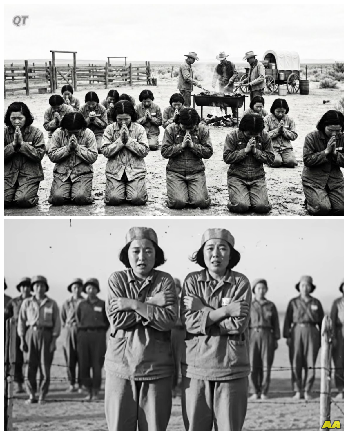 Japanese Women POWs Braced for Execution at Dawn — Cowboys Began Roasting Meat Instead-ZZ