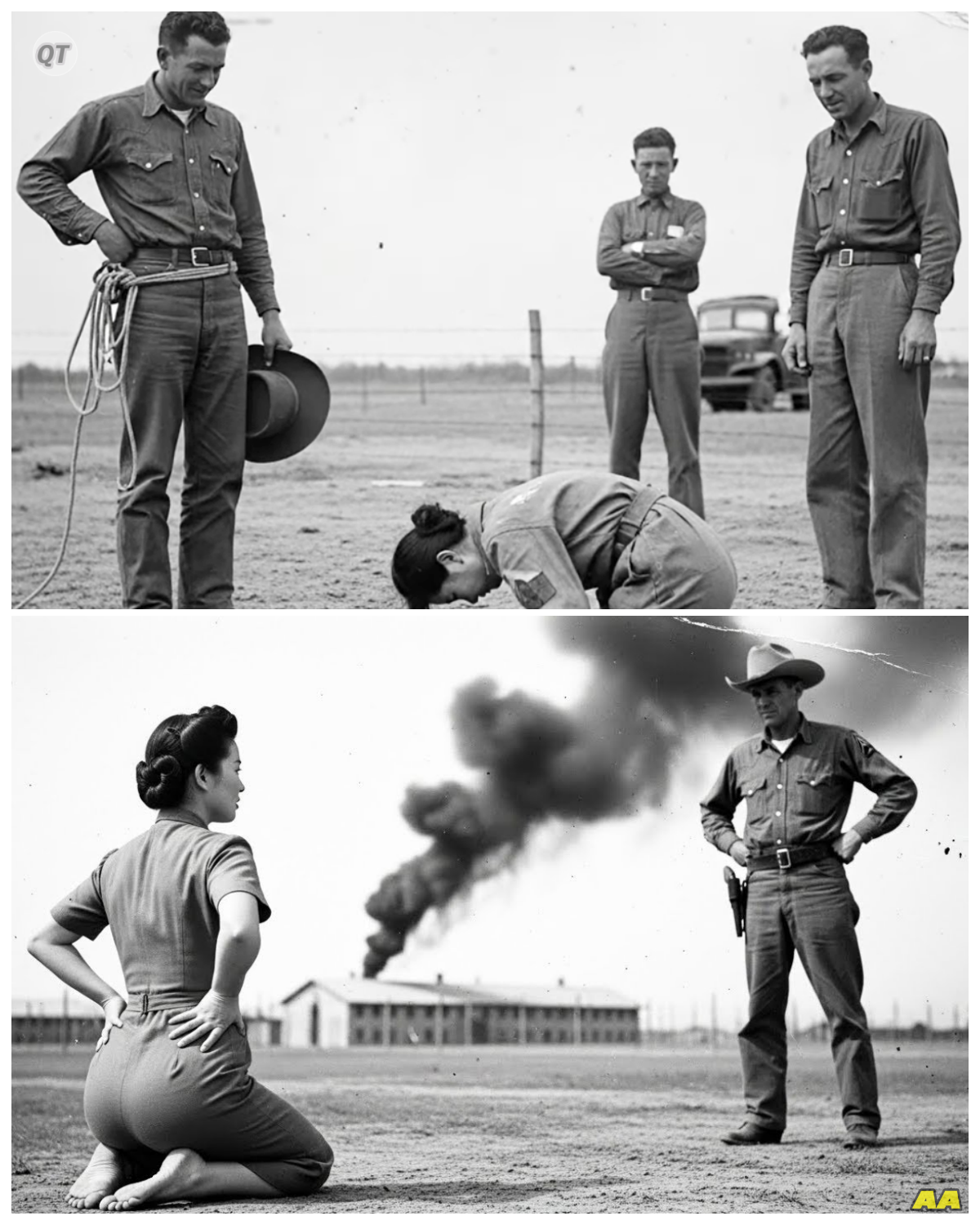 “I’ll Be Your Servant,” Said Surrendered Japanese POW Woman to U.S. Cowboy-ZZ