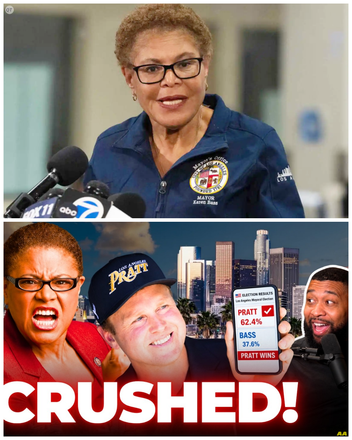 “Spencer Pratt’s Meteoric Rise: Karen Bass’s Mayoral Odds Plummet as Reality Star Takes the Spotlight!” In a stunning twist that has left political pundits reeling, Spencer Pratt has emerged as a formidable contender in the LA mayoral race, sending Karen Bass’s odds crashing down to earth! “Who knew a reality star could outshine a seasoned politician?” As Pratt’s charisma captivates voters, Bass’s campaign appears to be spiraling into chaos, with supporters questioning her viability in the face of this unexpected challenge. With the election drawing near, the stakes have never been higher, and the fallout from this shocking turn of events could reshape the future of LA politics! The full story is in the comments below.