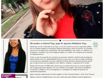 “¡Revelaciones Impactantes! La Carta Abierta del Padre de Agostina: ‘Siento que Intentan Dejarme Sin Justicia’ – Un Testimonio que Podría Cambiarlo Todo” -ZZ  En un acto de valentía y desesperación, el padre de Agostina ha escrito una carta abierta que resuena con la angustia de un hombre que siente que le están robando su derecho a la justicia. “Siento que intentan dejarme sin justicia”, declara, y sus palabras son un testimonio que podría cambiar el rumbo del caso. A medida que se desatan las tensiones y las revelaciones surgen, el público se encuentra ante un drama que no solo es personal, sino que también plantea preguntas sobre la integridad del sistema judicial. ¡No te pierdas esta historia que podría desenterrar verdades ocultas!